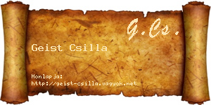 Geist Csilla névjegykártya
