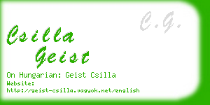 csilla geist business card